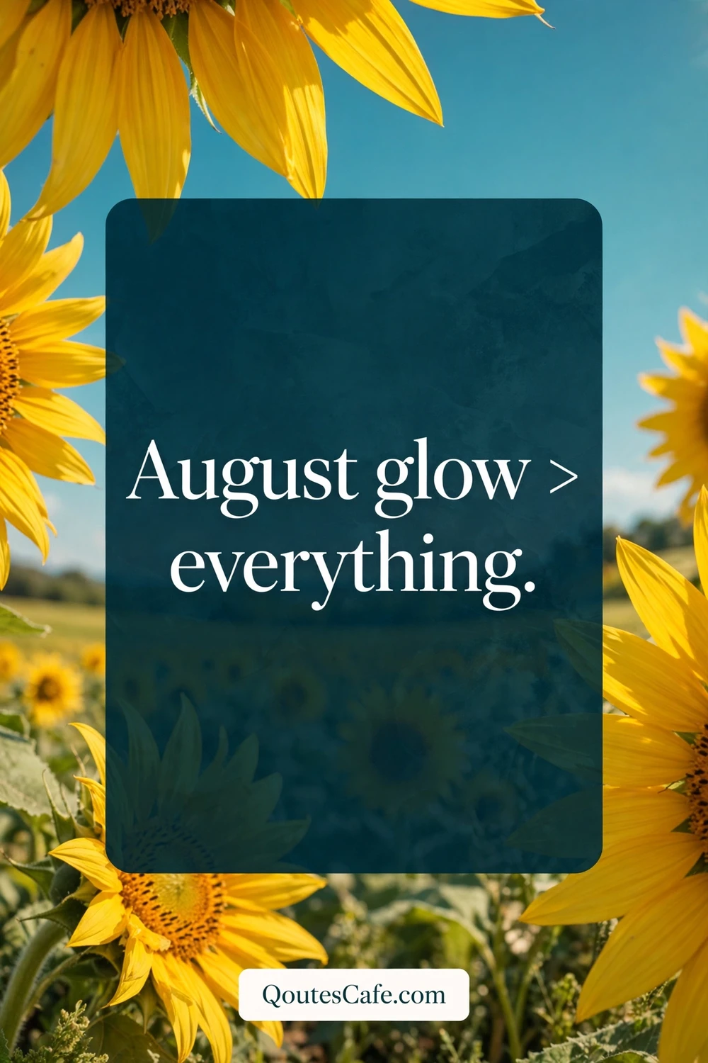 August Captions – August glow everything