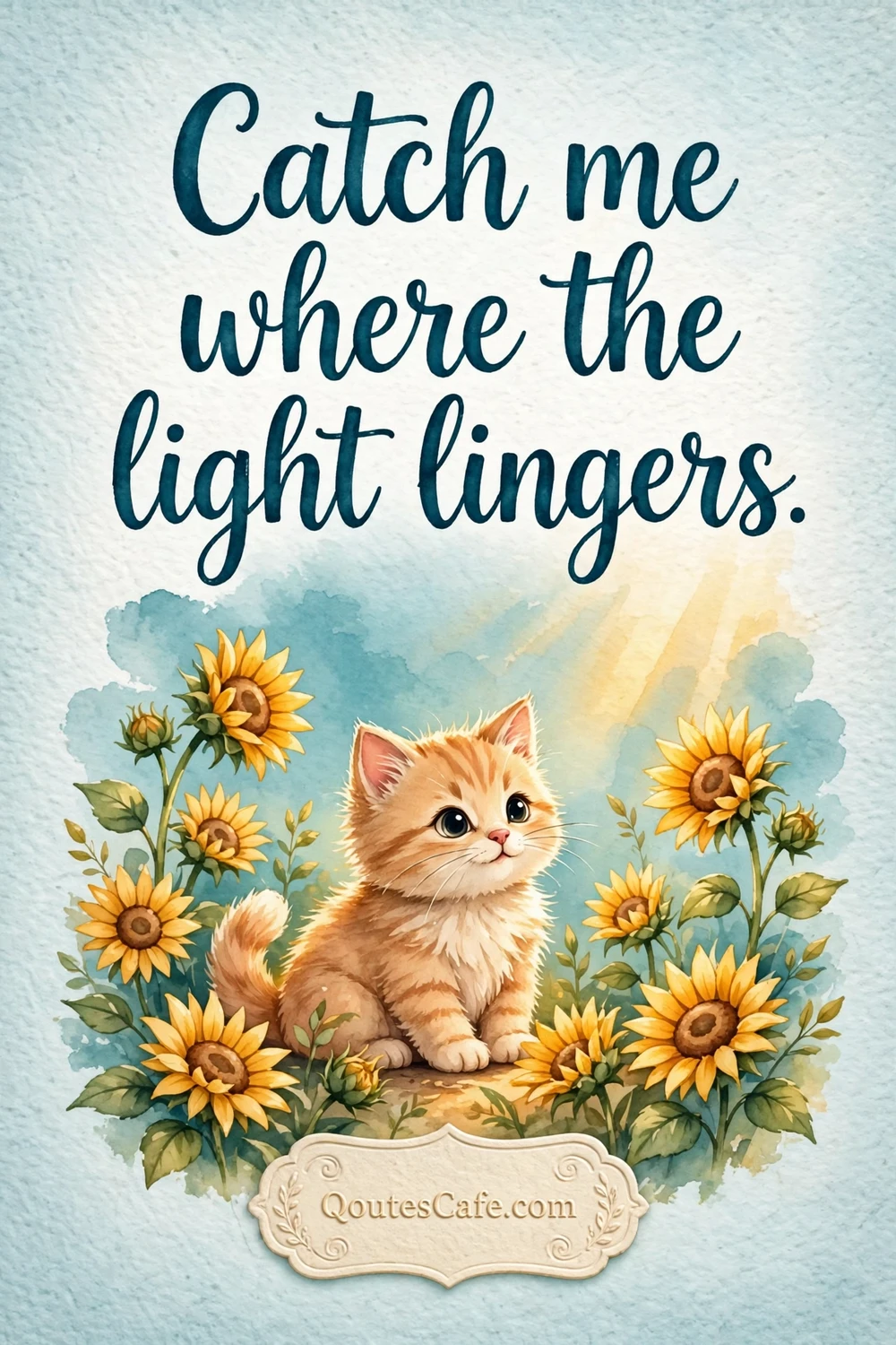August Captions – catch me where light lingers