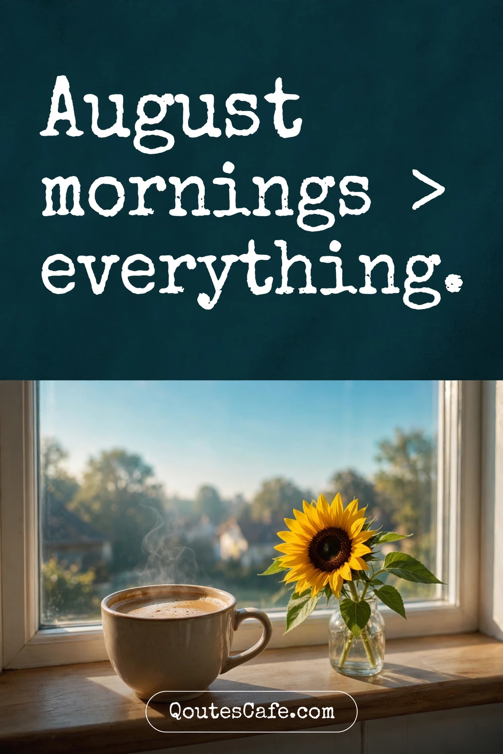 August Captions – August mornings everything