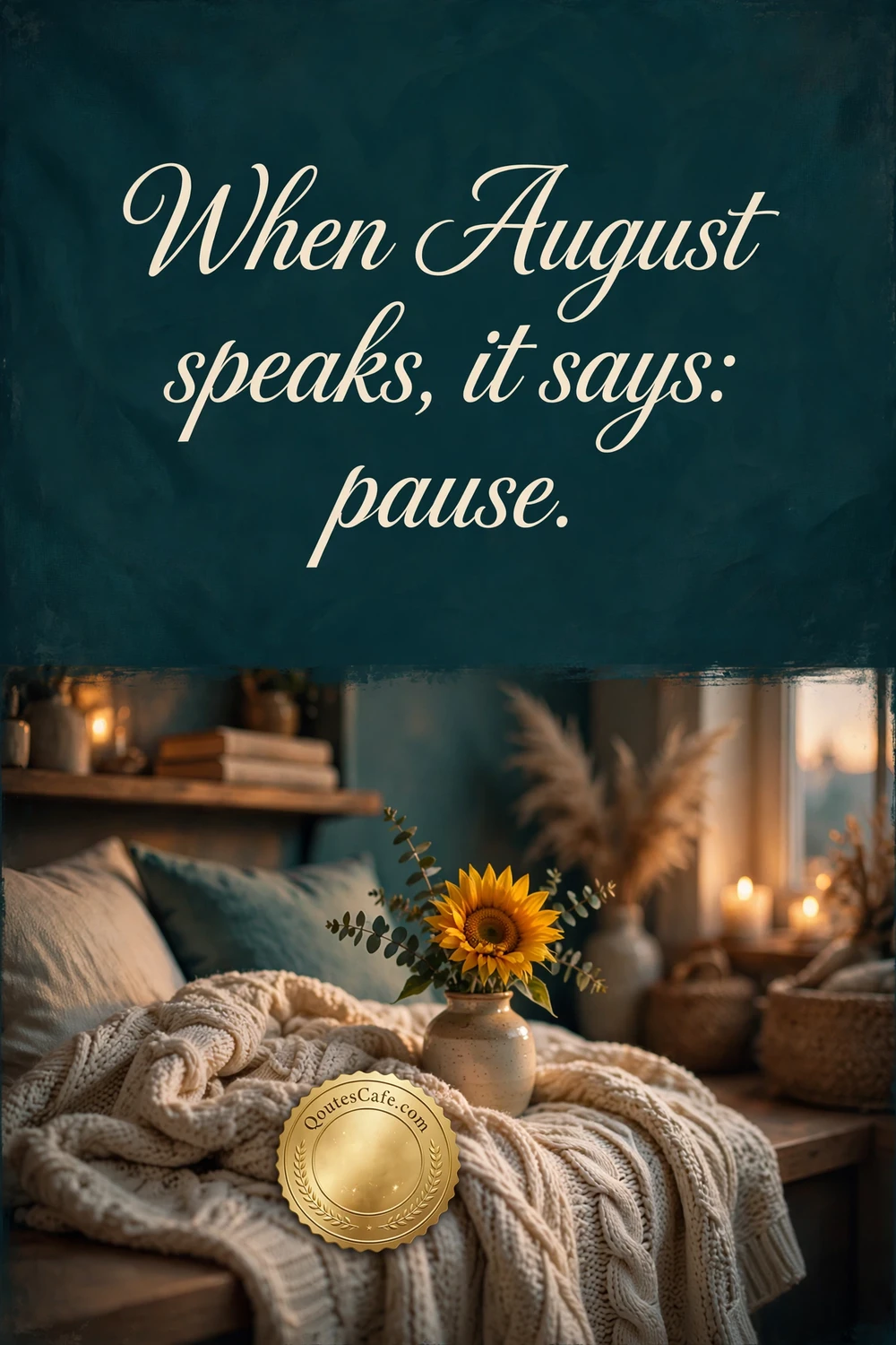 August Captions – when August speaks pause