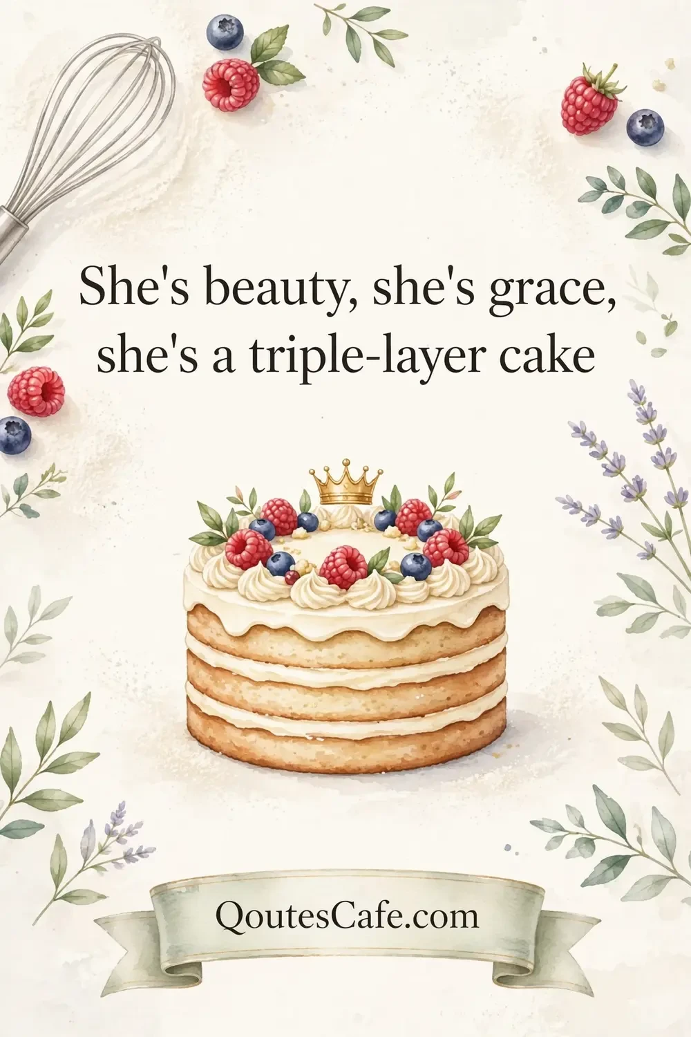 Baking Captions – triple layer cake