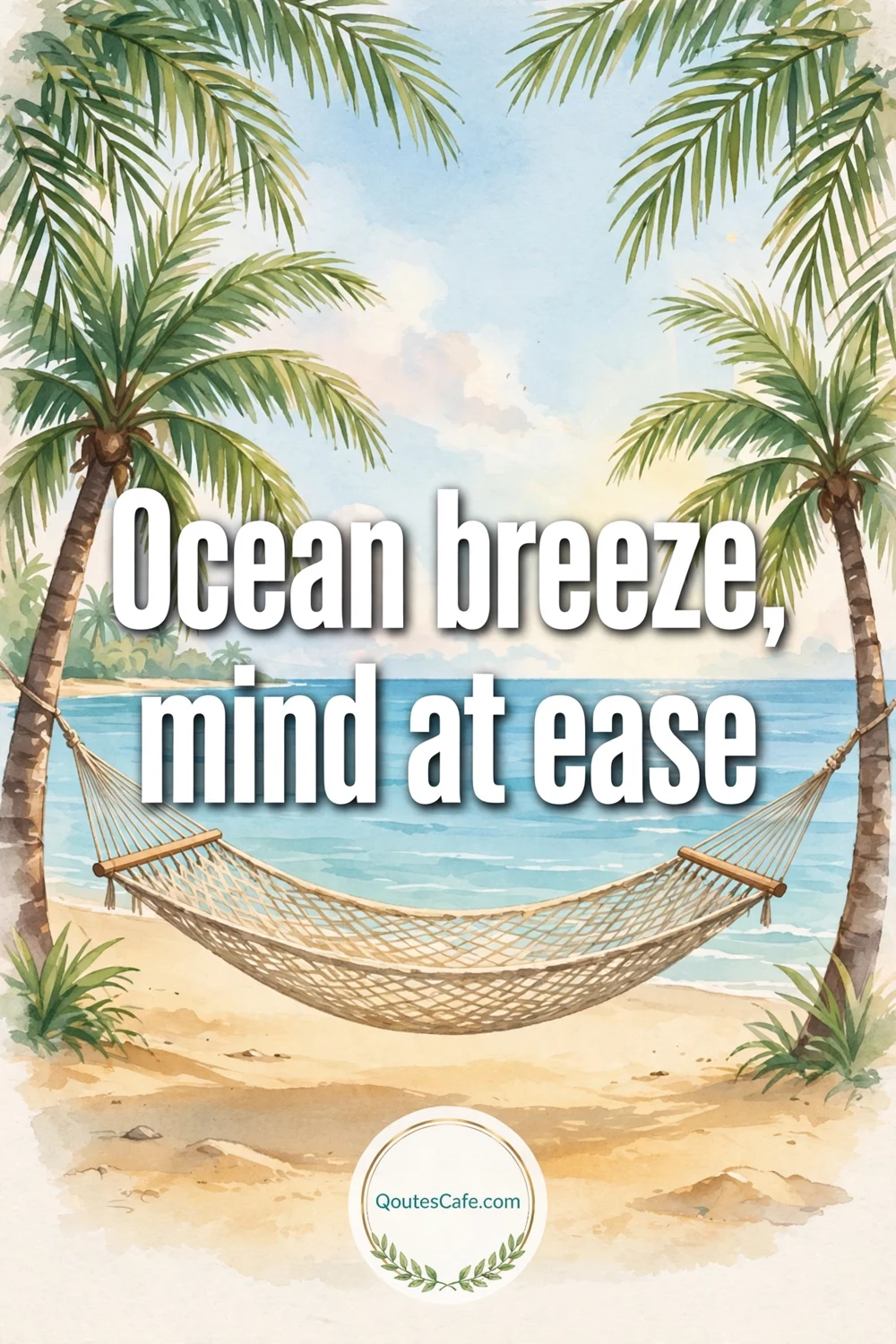 Beach Caption - ocean breeze ease