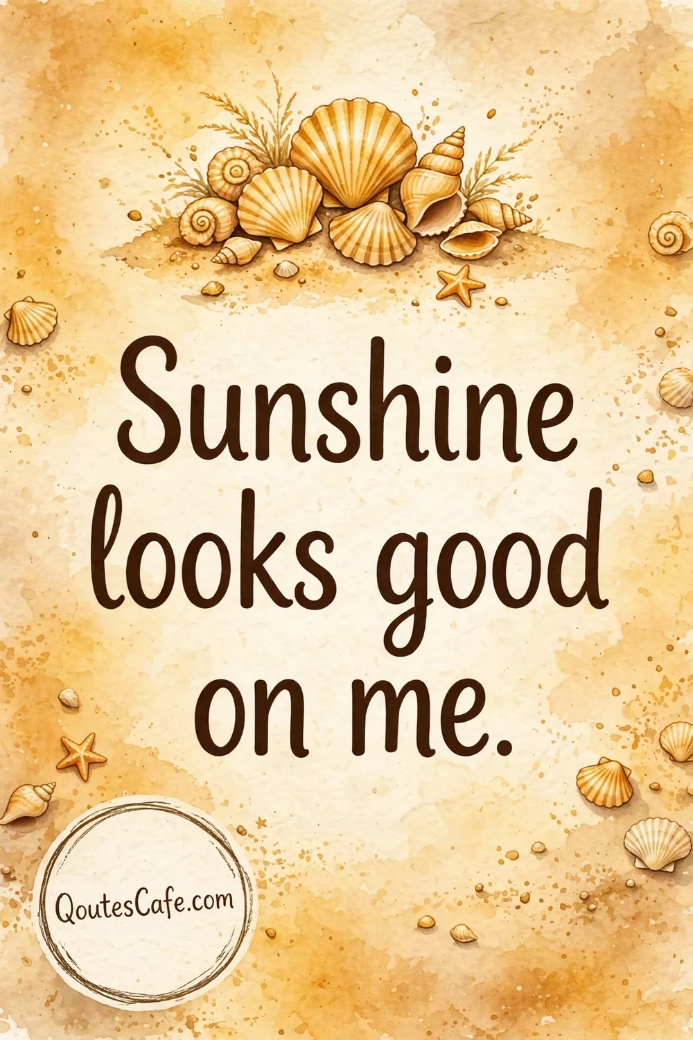 Cute beach captions card