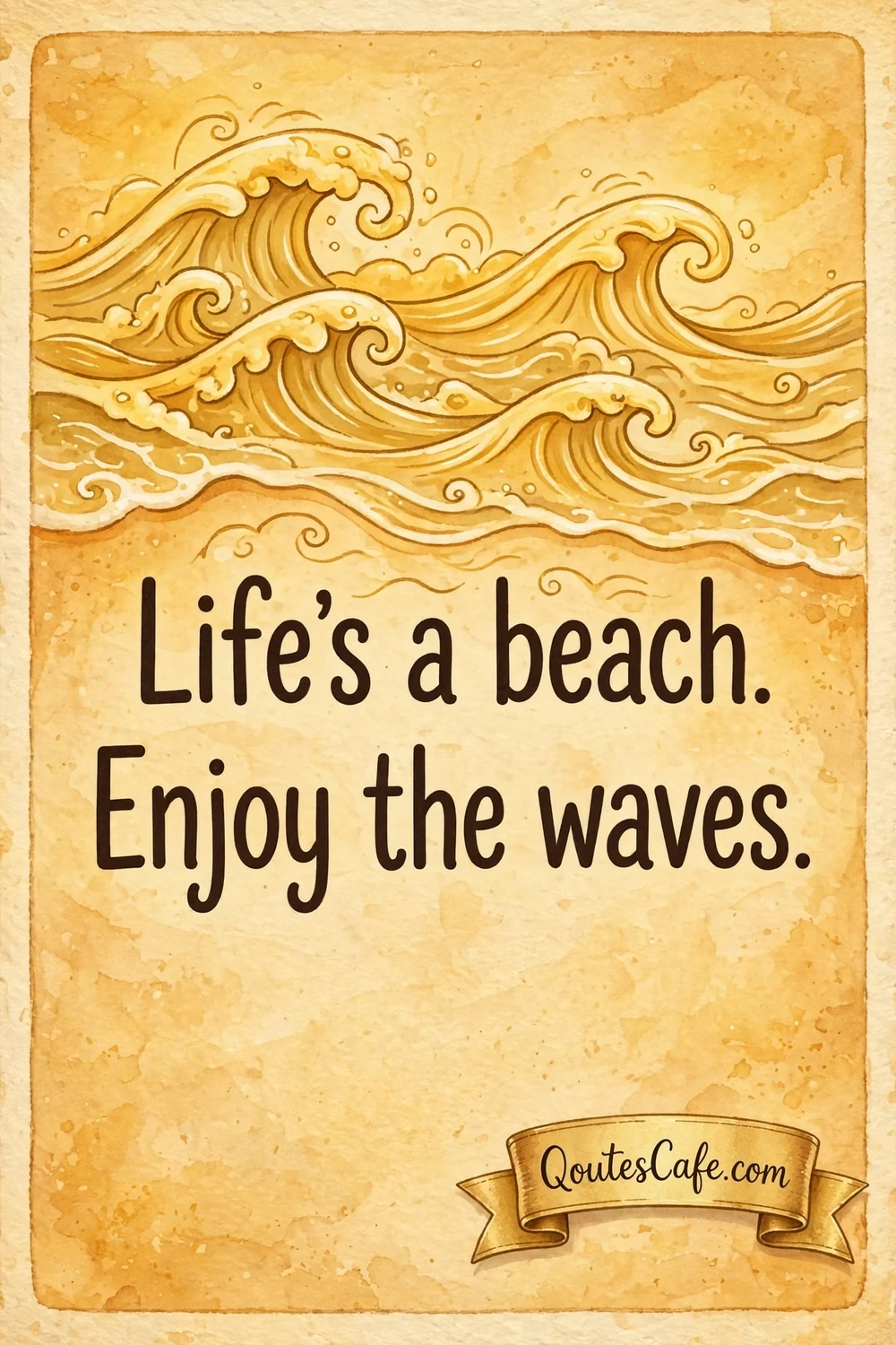 Funny beach captions card