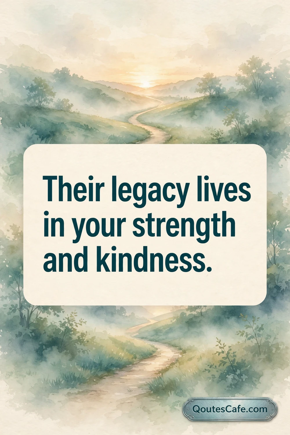 Condolences - legacy strength message card