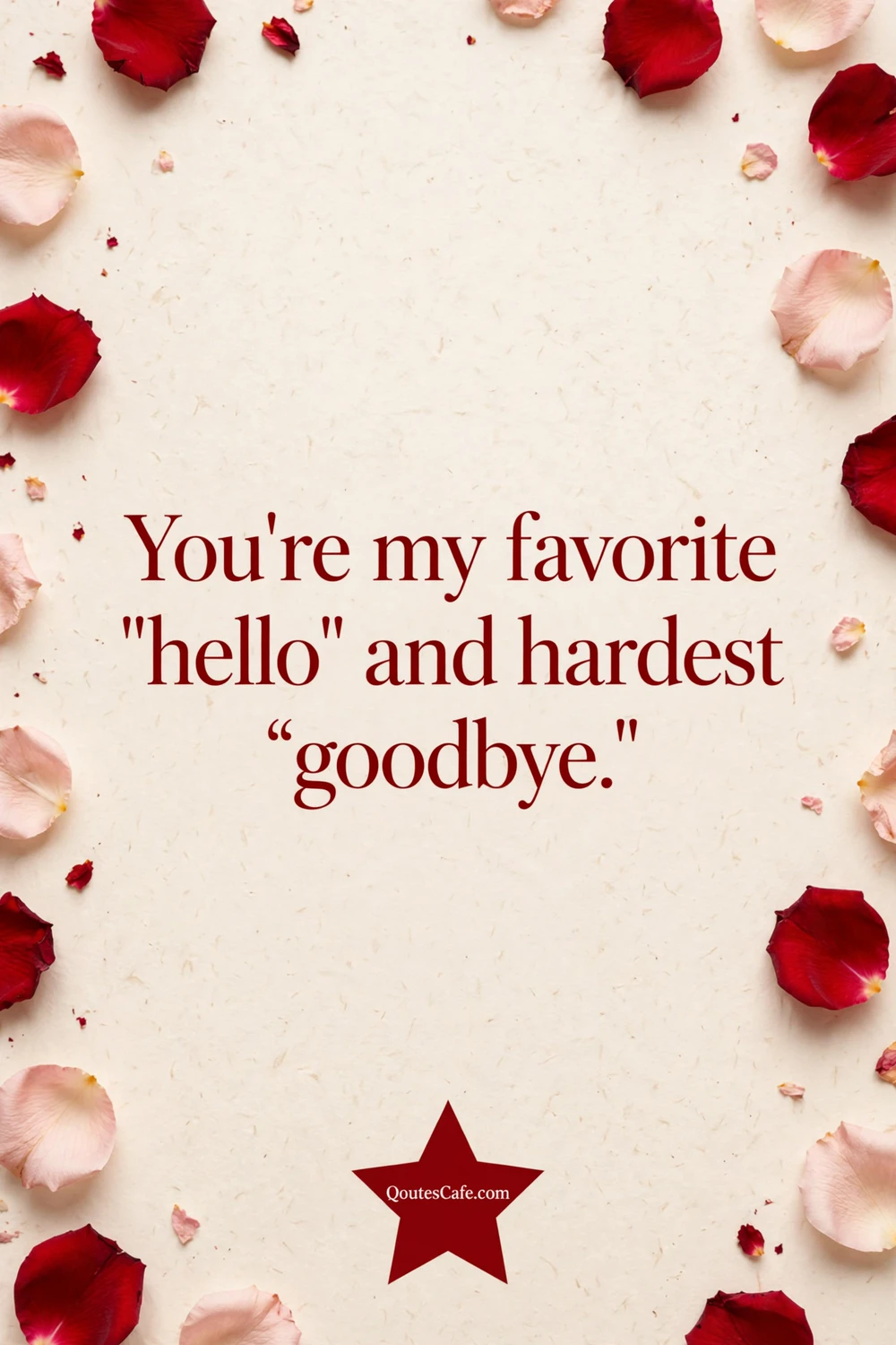 Crush core quotes – hello goodbye card