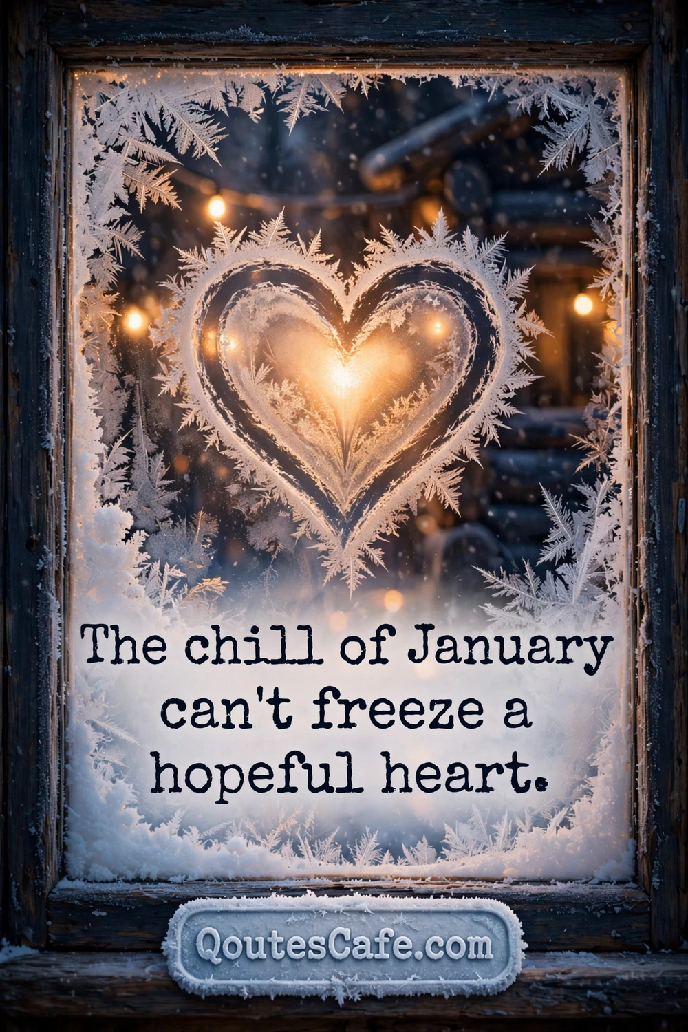 Hello January Quotes – chill hopeful heart card