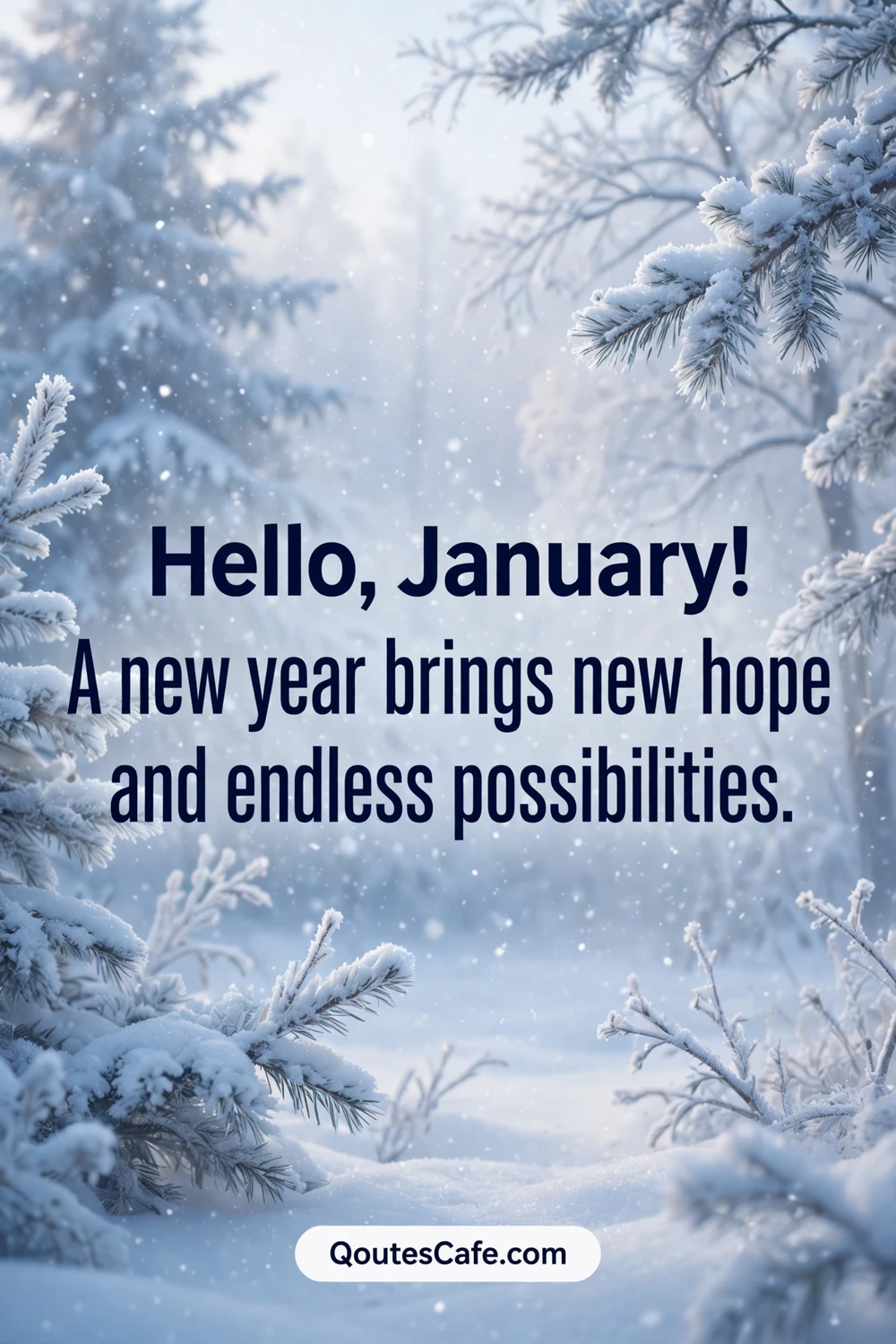 Hello January Quotes – new hope possibilities card