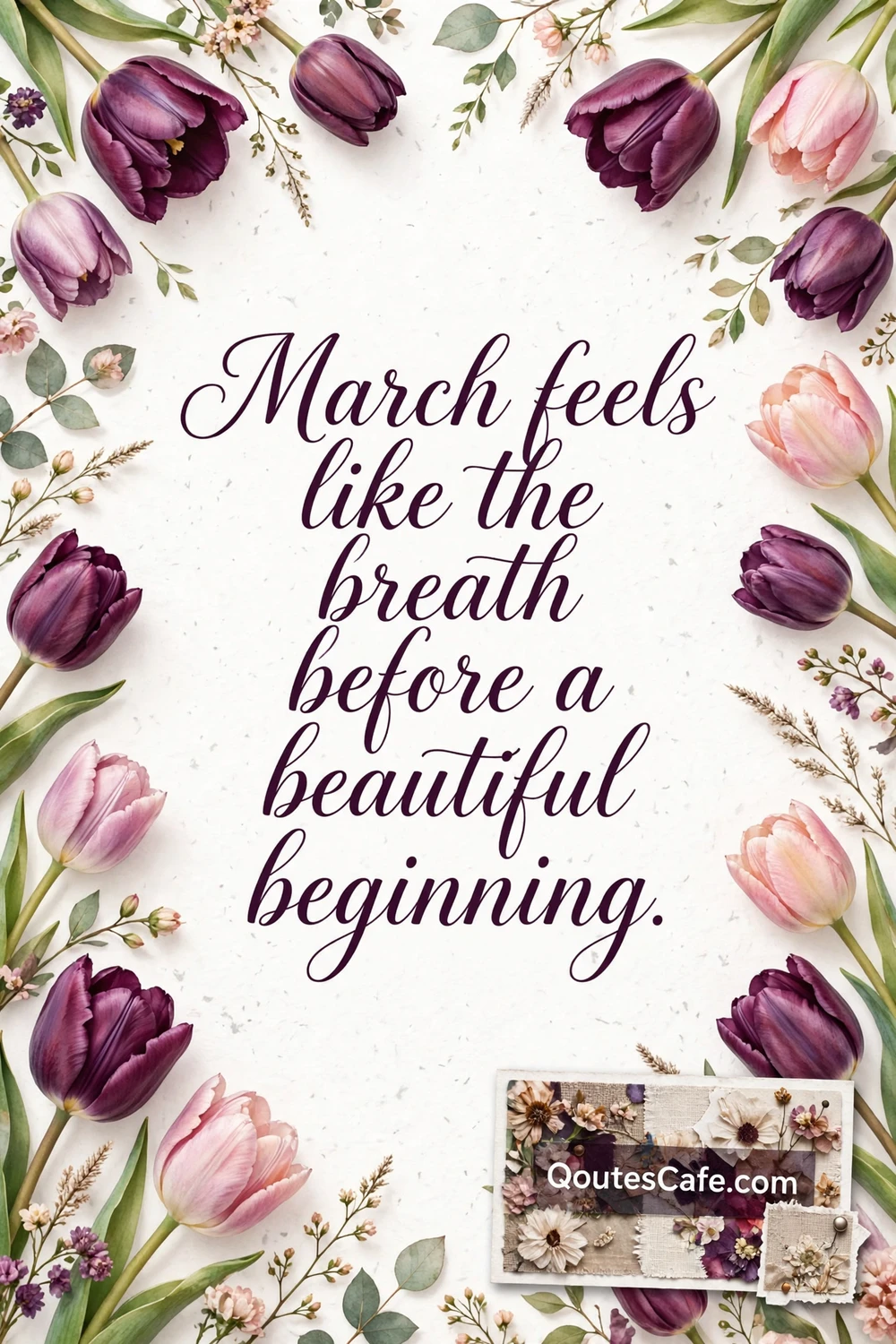 Hello March quotes – beautiful beginning card