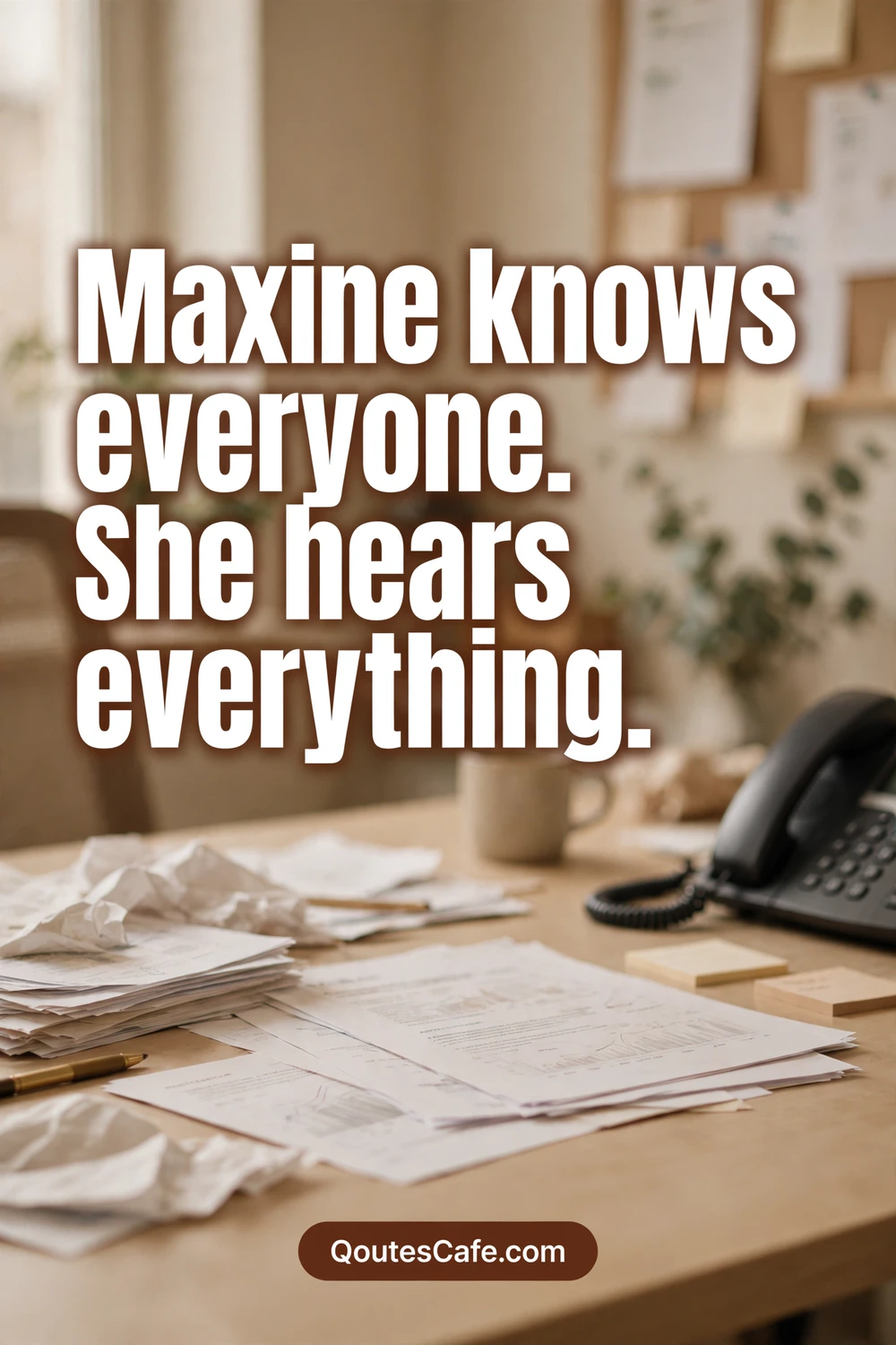 Maxine Baker – knows everyone quote