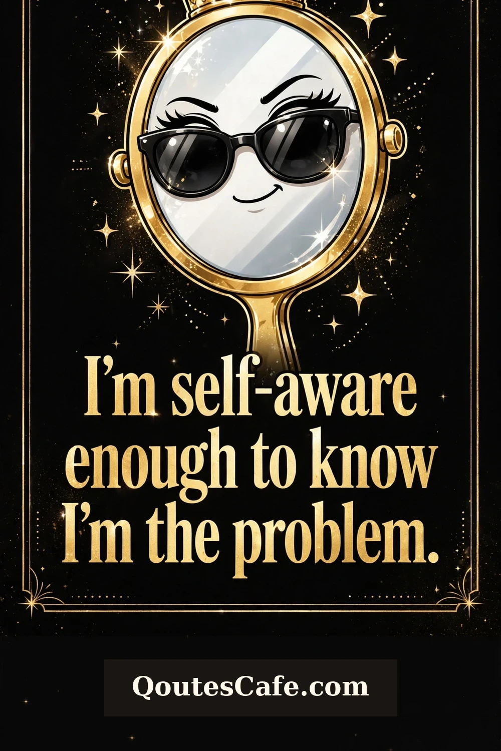 Me Me - self aware problem mirror card