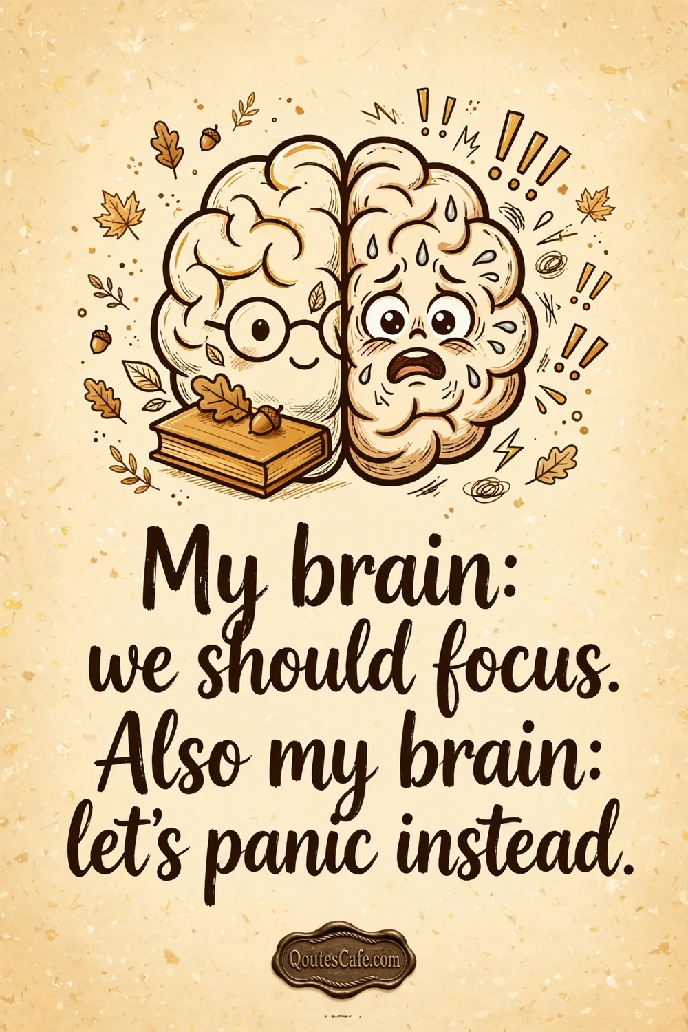Relatable Whispers – brain focus panic card