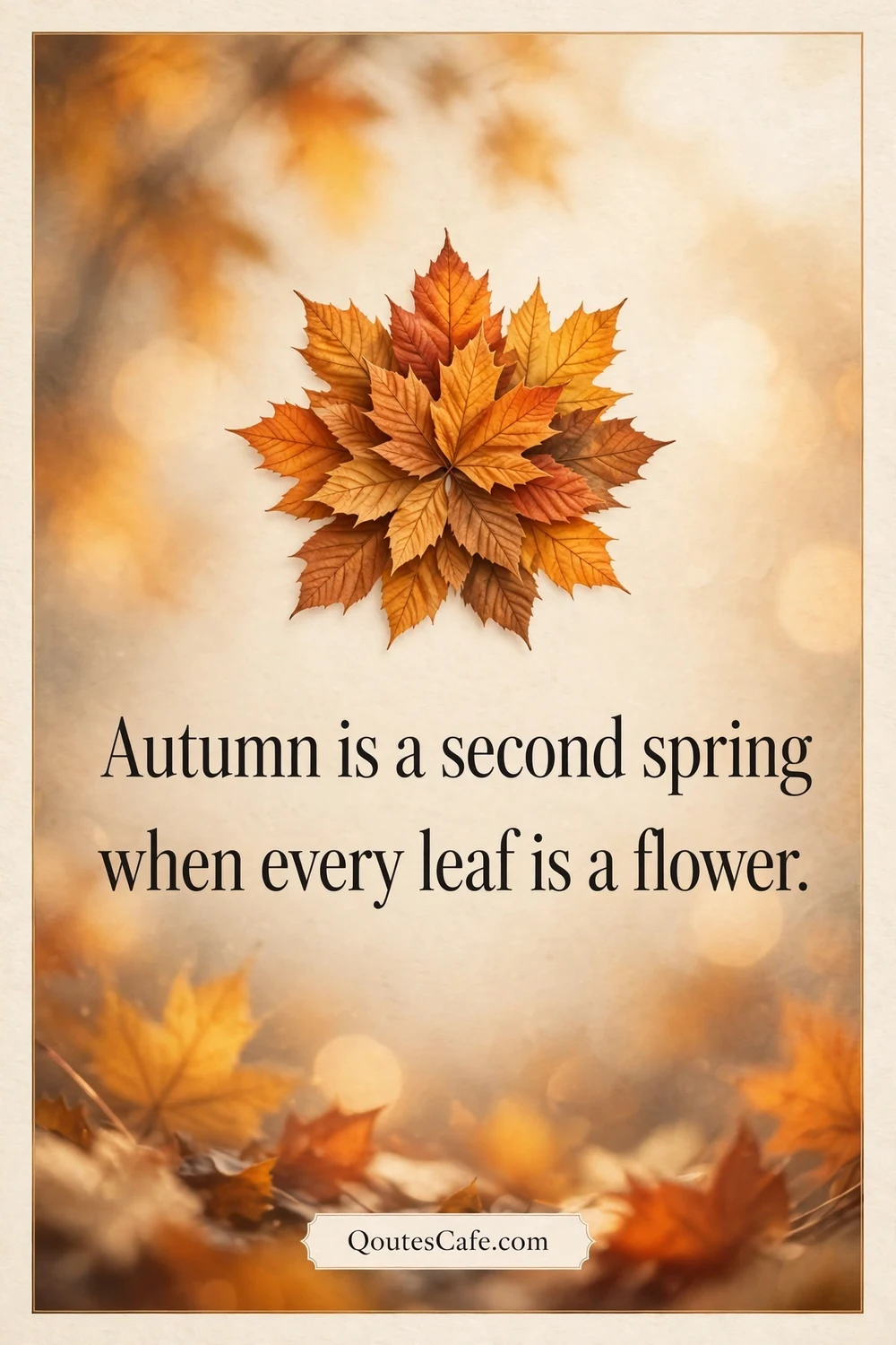 Unique Fall Quotes – second spring leaf